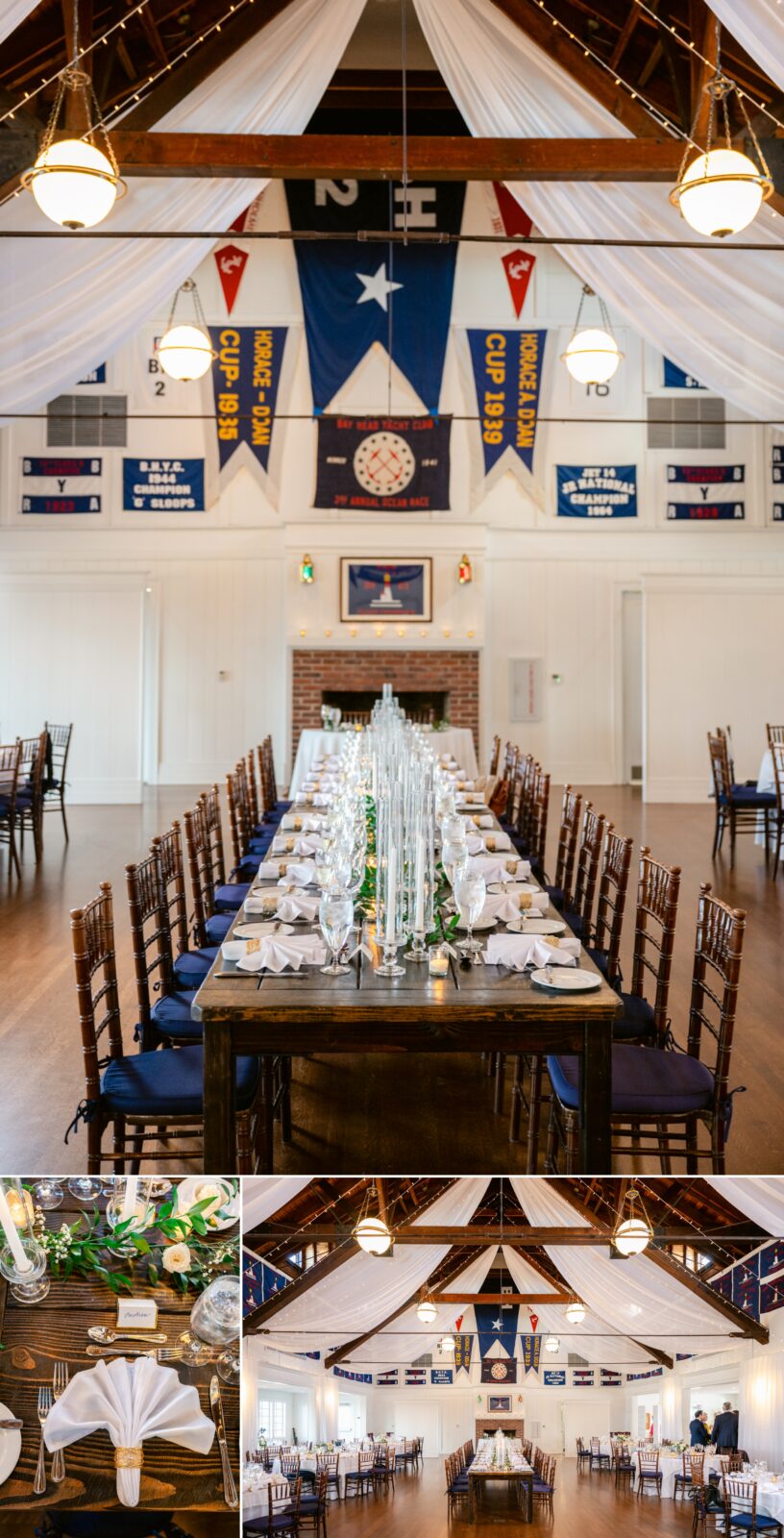 bayhead yacht club wedding room details